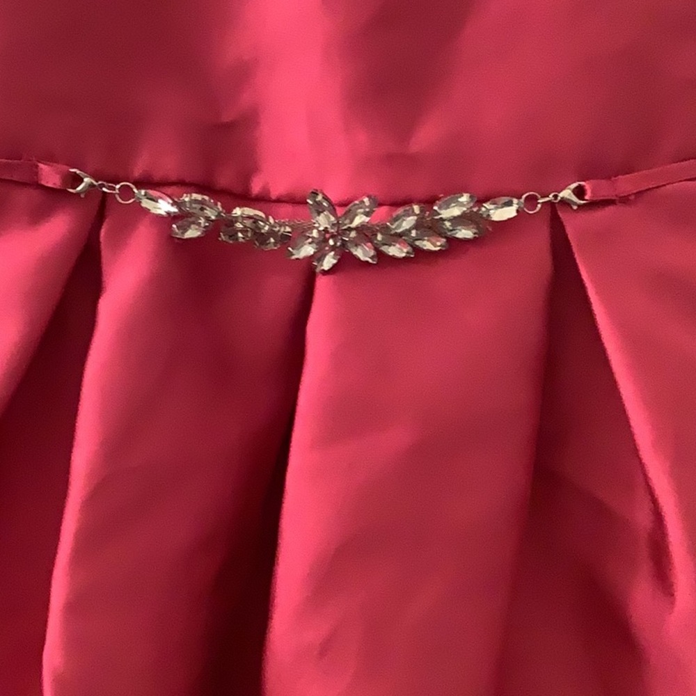 Fuchsia Drees with Rhinestone Belt - Picture 5 of 8